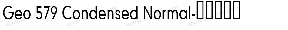 Geo 579 Condensed Normal字体转换